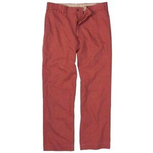 NWT Mens Size 34 34x32 Bills Khakis Red Flat Front Parker Slim Chino Pant NEW